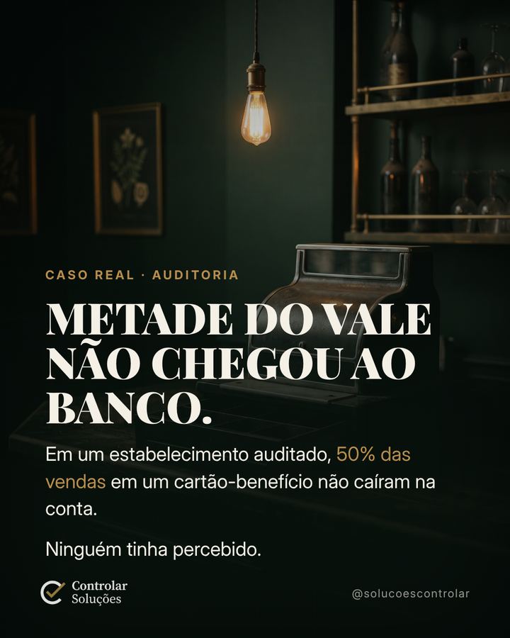 Metade do vale não chegou ao banco